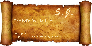 Serbán Jella névjegykártya